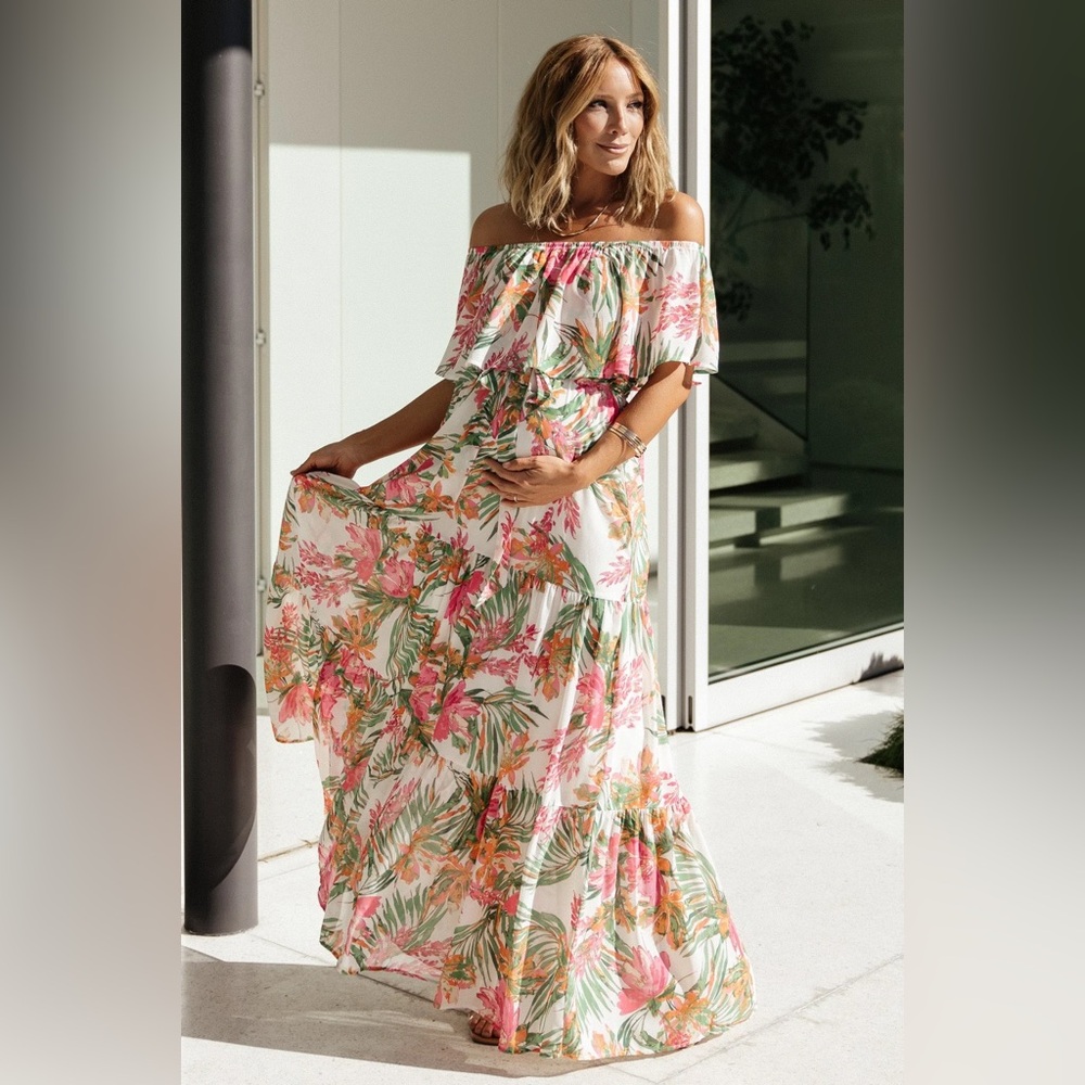 Baltic Born Floral Off-Shoulder Maxi Dress